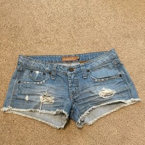 Frankie B distressed cut off jean shorts
